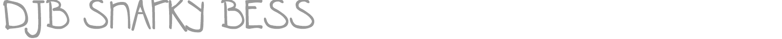 DJB Snarky Bess font preview